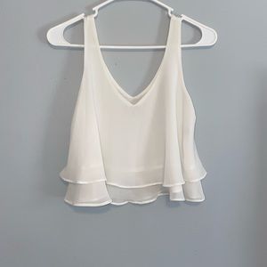 White crop top